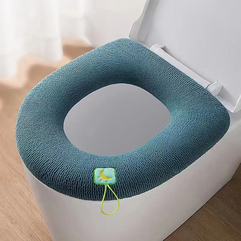 Funda para asiento de inodoro, estera lavable acrílica suave y cálida, decoración del hogar, taburete, funda para asiento, tapa de inodoro, accesorios para baño y hogar