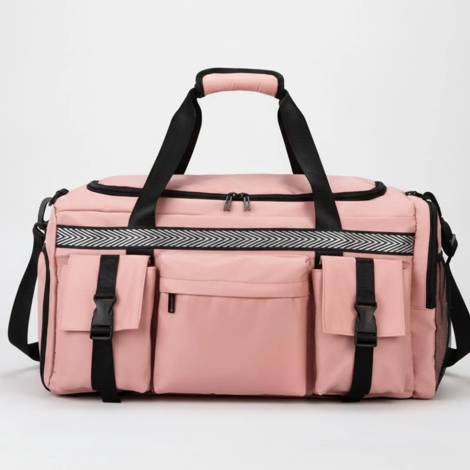 27 Inch Waterproof Duffel Travel Bag Oxford Cloth Upright Storage with Adjustable Strap for Weekend Getaway