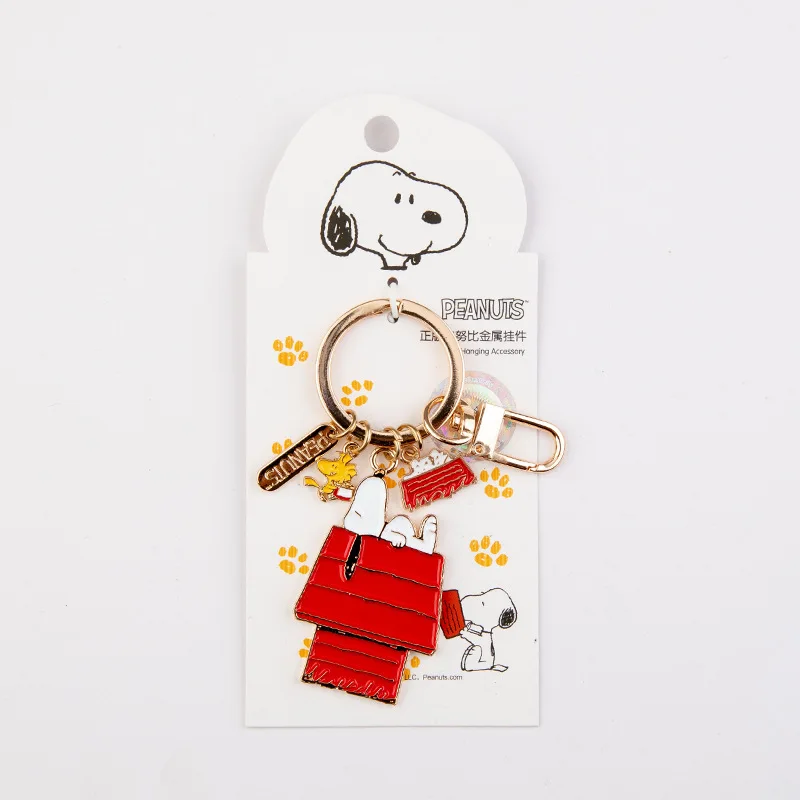 Cartoon SNOOPY Zinklegering Sleutelhanger Leuk Paar Tas Charme Hanger Sleutelhanger Autosleutel Accessoires Ornamenten Cadeau voor Vrienden