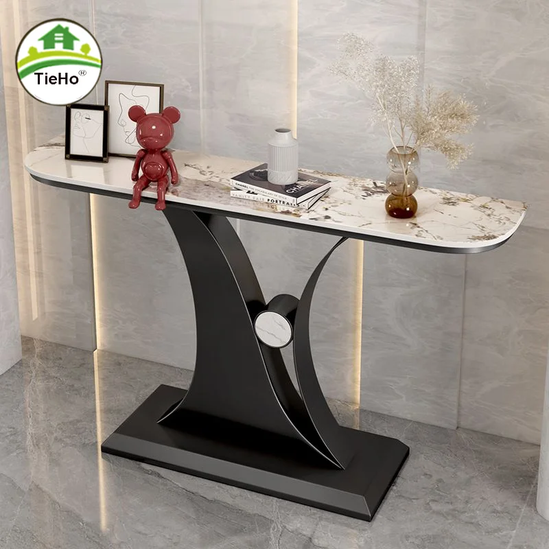 Italian Slate Light Luxury Slate Console Table Living Room Modern Ultra Narrow Entrance Long Side Table Cabinet Home Furniture