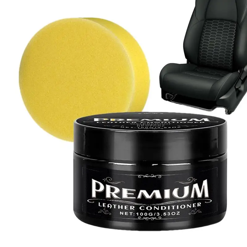 

Leather Conditioner 3.52 Oz Leather Recoloring Balm Multipurpose Water Resistant Includes Sponge Restore Couches Car Seats Car