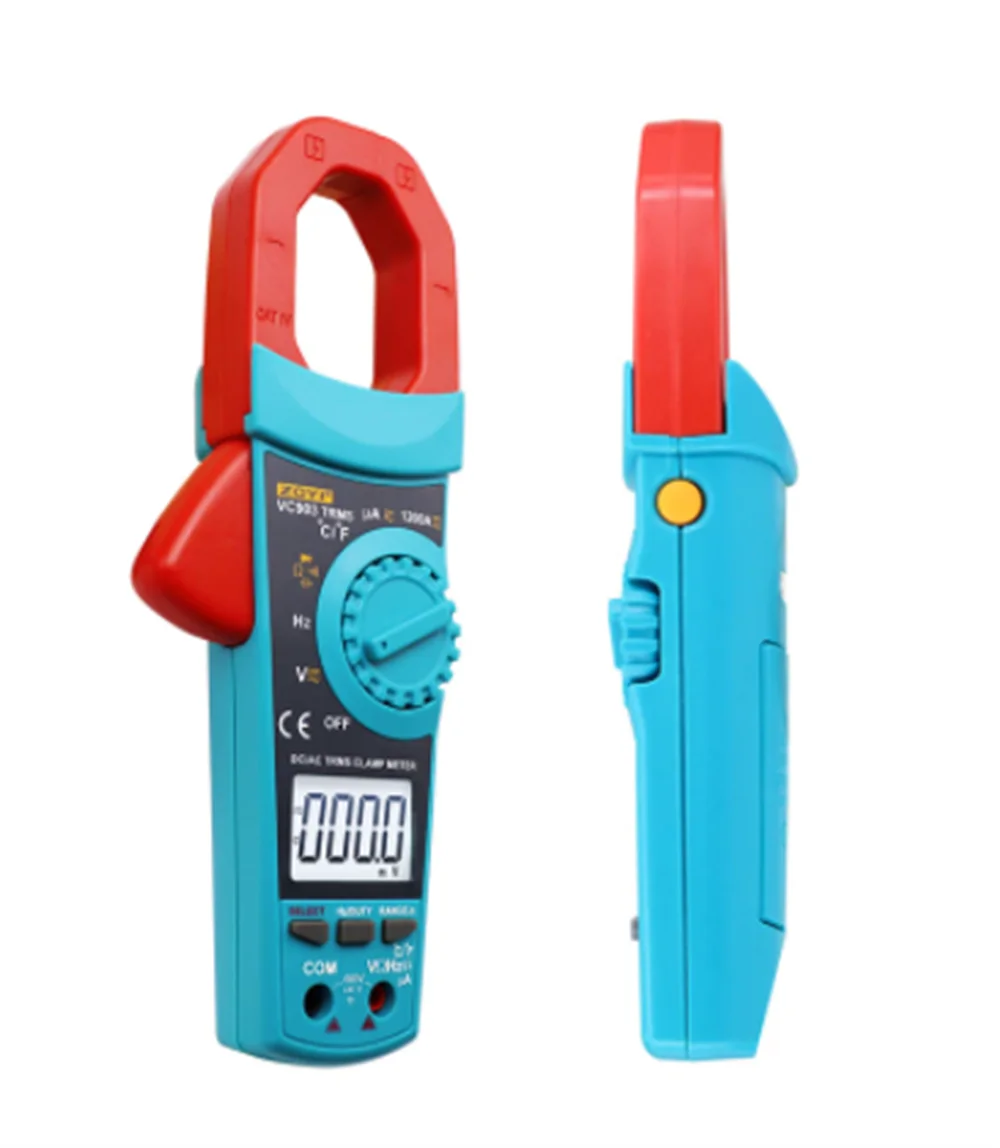 ZOYI Digital AC/DC Clamp Meter True RMS Auto Range Multimeter MAX/MIN NCV Current Voltage Temp Capacitor Tester VC902 / VC903