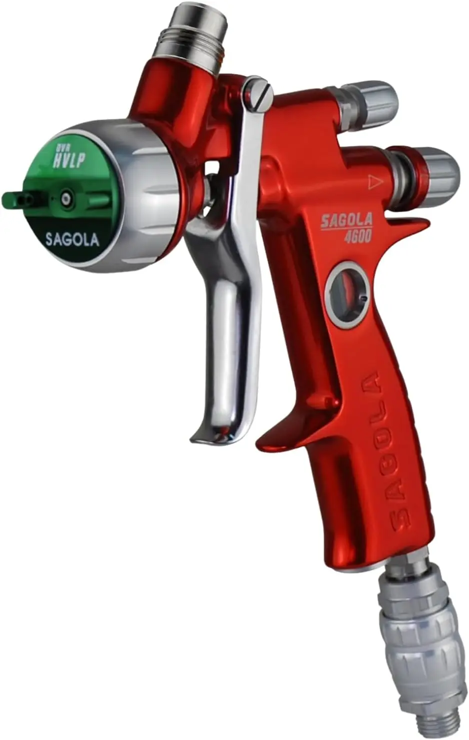 Sagola 4600 Hvlp Gravity Spray Gun - Professional Automotive Paint Gun With Optional Digital Pressure Gauge, Lightweight Design