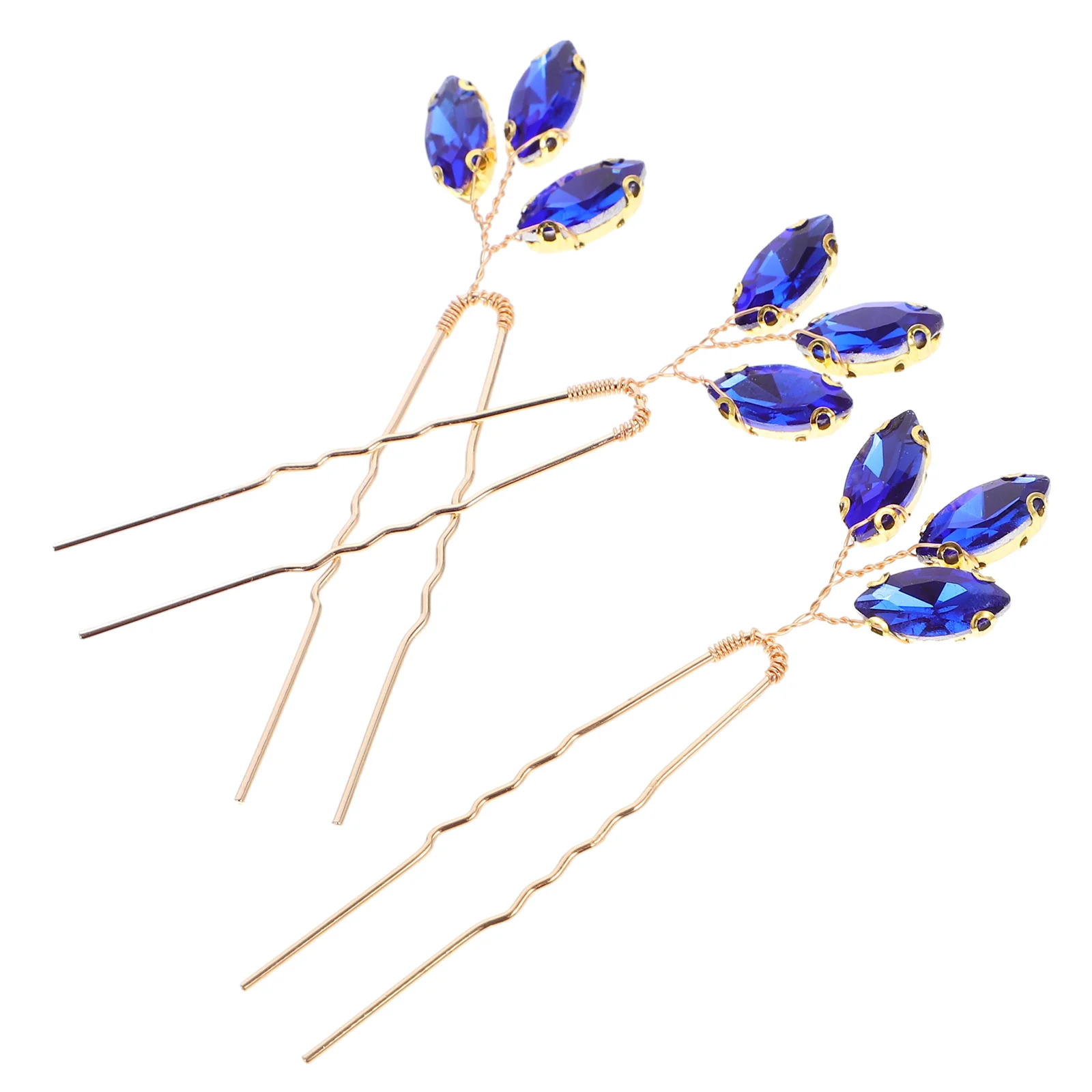 

3pcs Rhinestone Hair Pins Elegant Wedding Bridal Accessories U Shaped Clips Durable Metal Tiara For Women Headgear