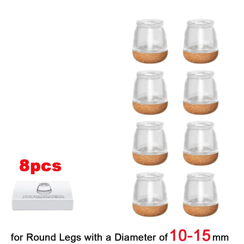 

8PCS Wear Resistant Thickened Leg Pad Upgraded Felt Anti-Scratch Table Foot Protective Cover Silent Chair Pad Floor Protection