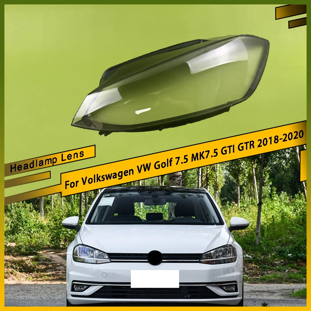 

For Volkswagen VW Golf 7.5 MK7.5 GTI GTR 2018 2019 2020 Headlamp Cover Transparent Lampshade Headlight Shell Lens Plexiglass