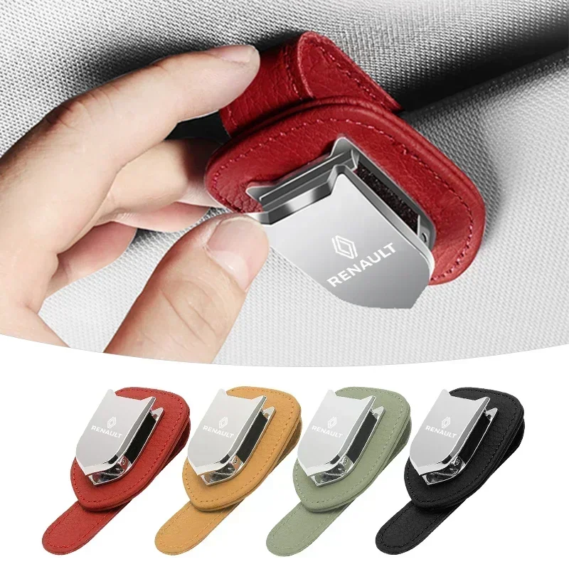 

Автомобильный зажим для очков, солнцезащитный козырек, держатель для солнцезащитных очков, зажим для хранения для Renault DACIA Scenic Loguna Twingo Symbol Fluence Espace Clio