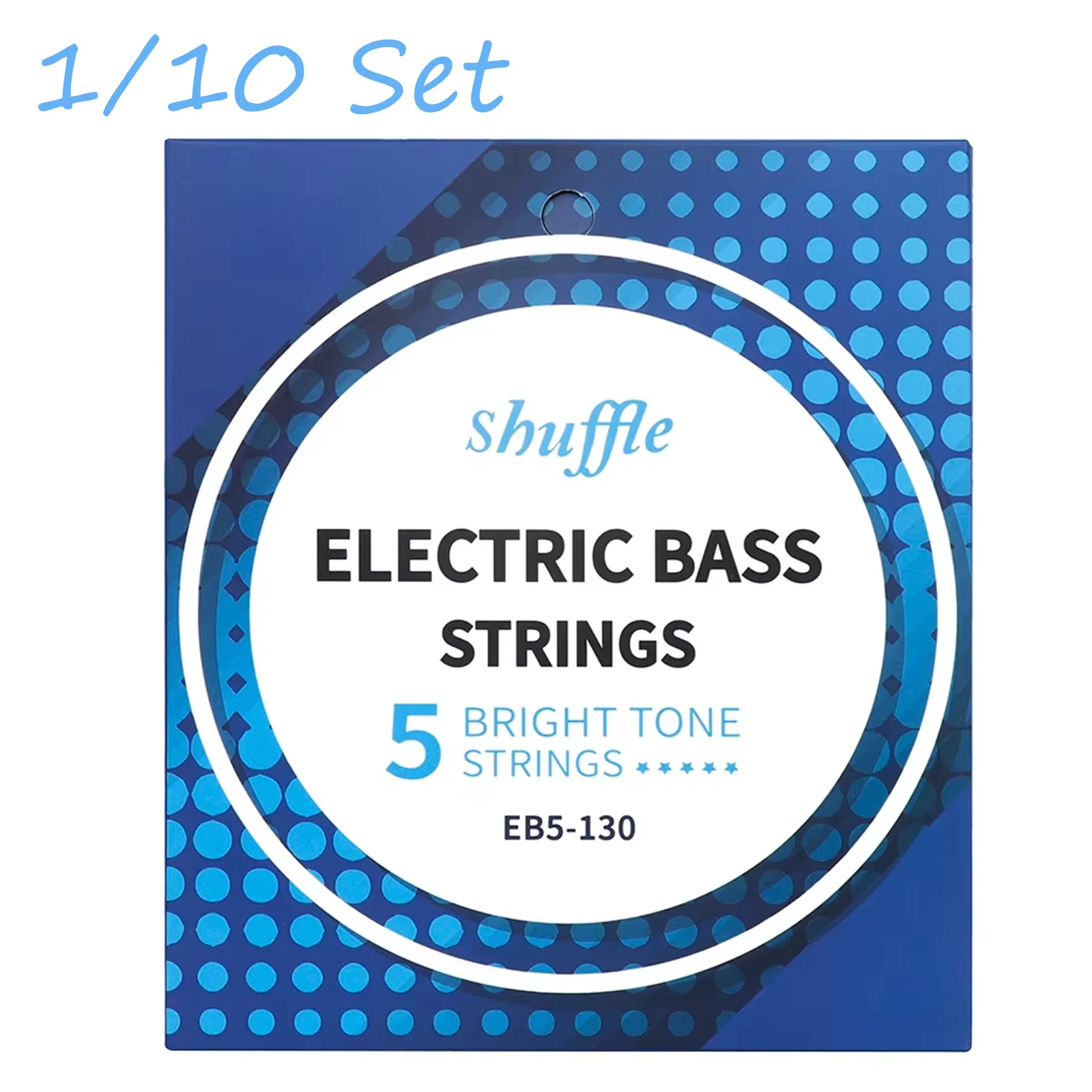 1/10 Set Shuffle 5-String Electric Bass Strings Hexagonal High Carbon Alloy Electric Bass Strings Five Strings Bass Accessoriese