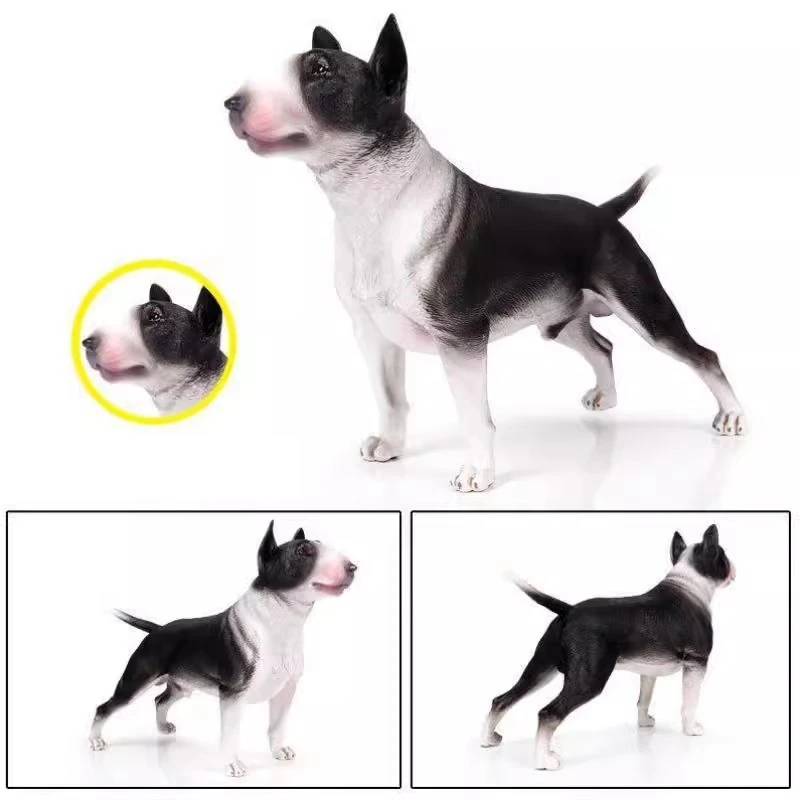 Symulacja Bull Terrier model zwierzęcy pies dekoracja domu szczeniak ozdoba na biurko — zdjęcie 4
