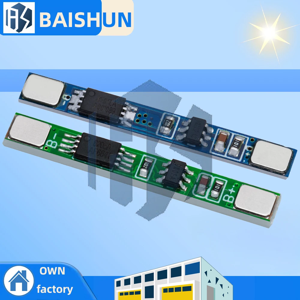 1/5/10PCS 1S 3.2V 3.7V 3A LiFePO4/리튬 이온 BMS PCM 배터리 보호 보드 Pcm 18650 32650 배터리 팩