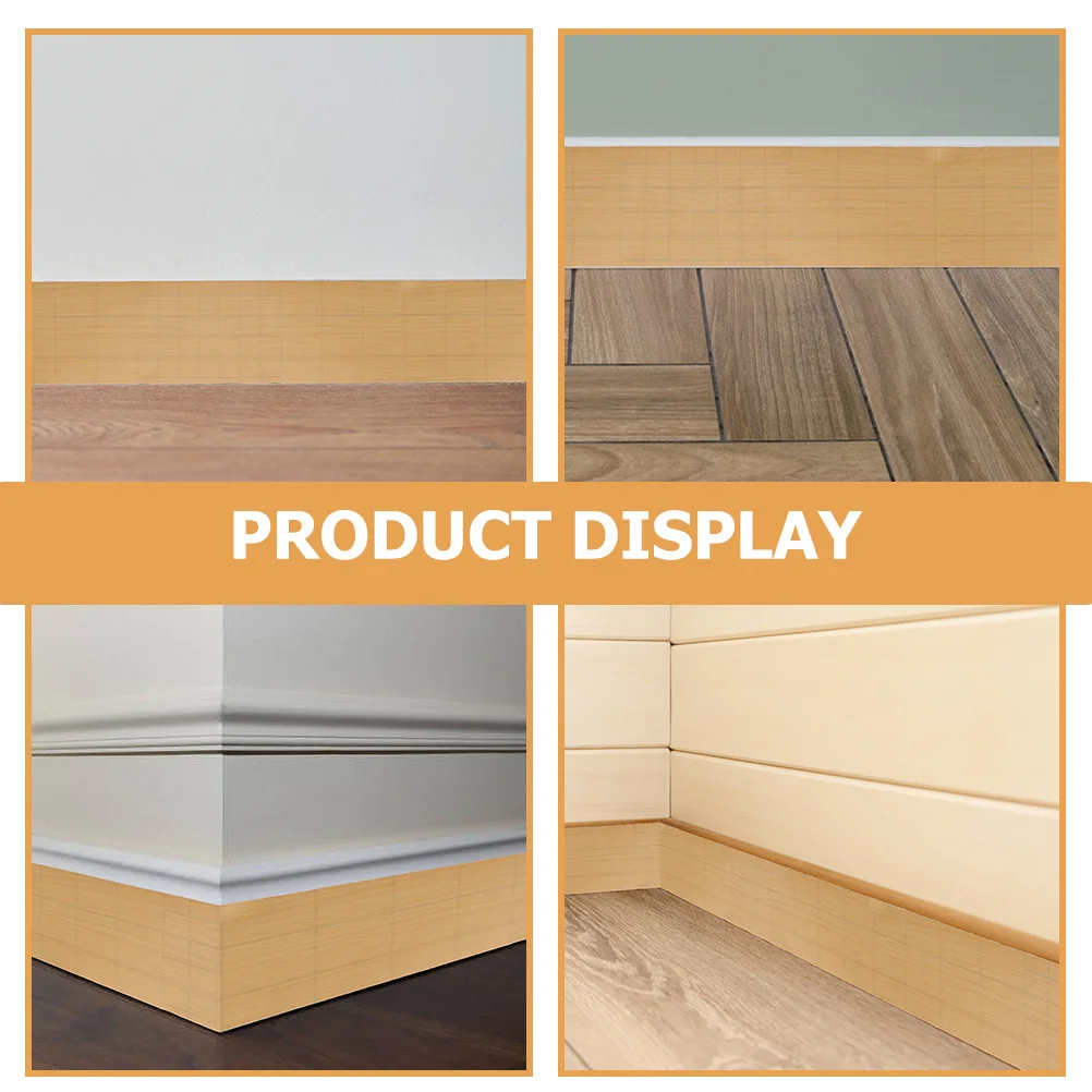 

1 Roll Peel Stick Background Wall Sticker For Living Room Bedroom Balcony Hallway Floor Trim Skirting Board Cover Moulding Strip