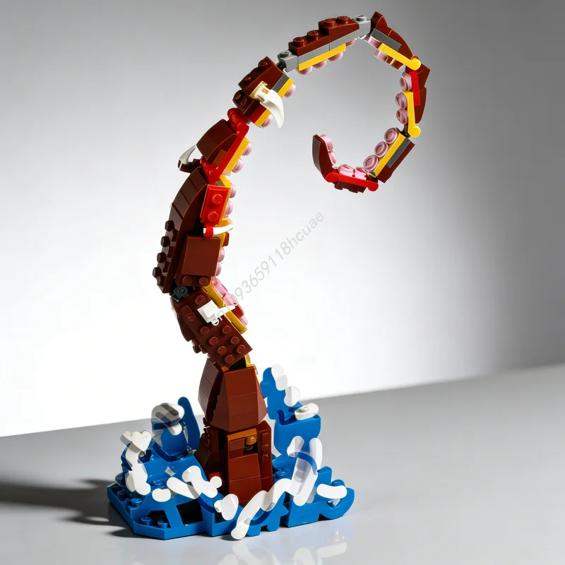 268 Piezas MOC Kraken Tentacle Creator 3 en 1, Bloques de Construcción de Modelos, Idea de Construcción, Regalos de Navidad, Juguete Educativo, Ladrillo de Cumpleaños