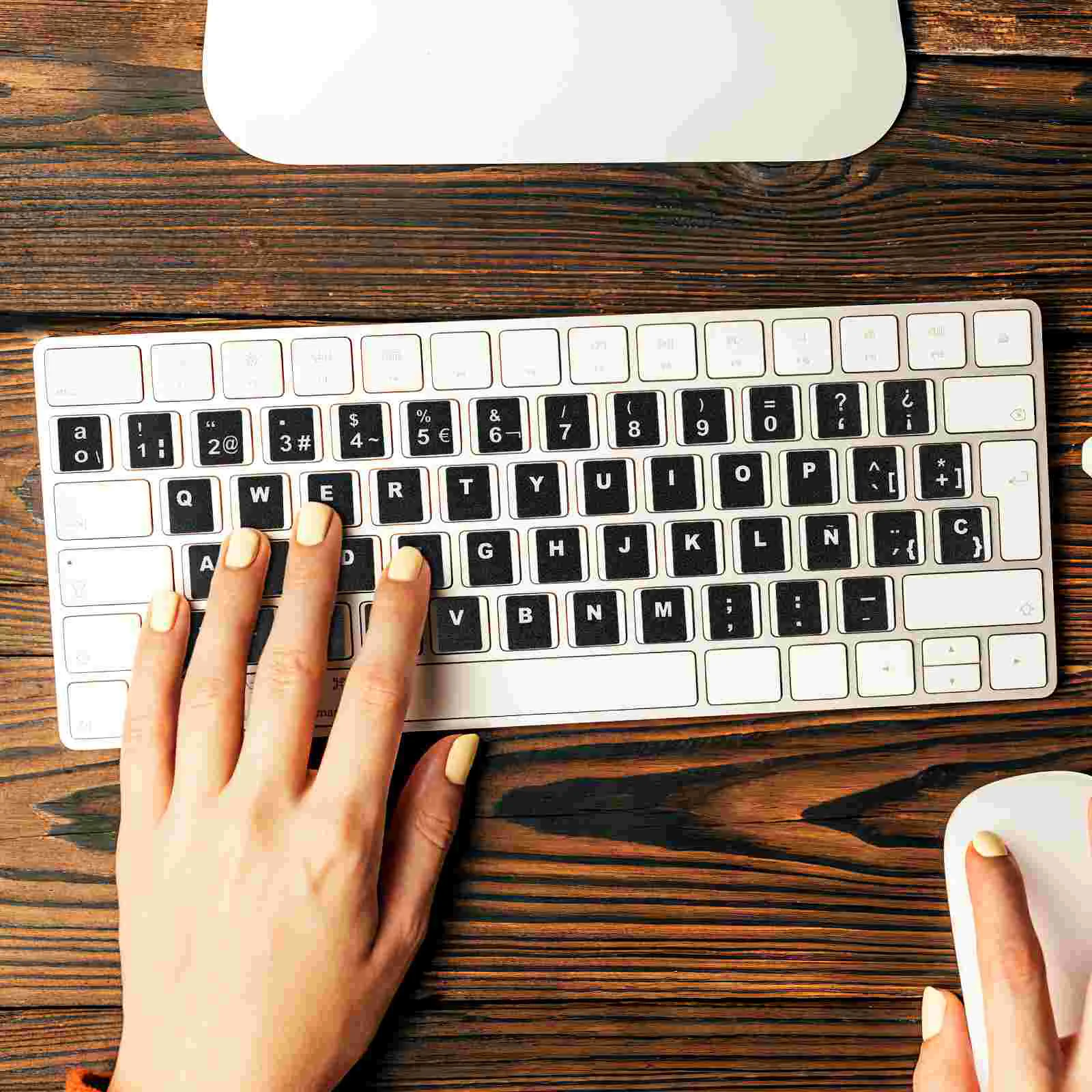 10 lembar stiker Keyboard untuk pemula Cover Laptop Keyboard komputer hitam