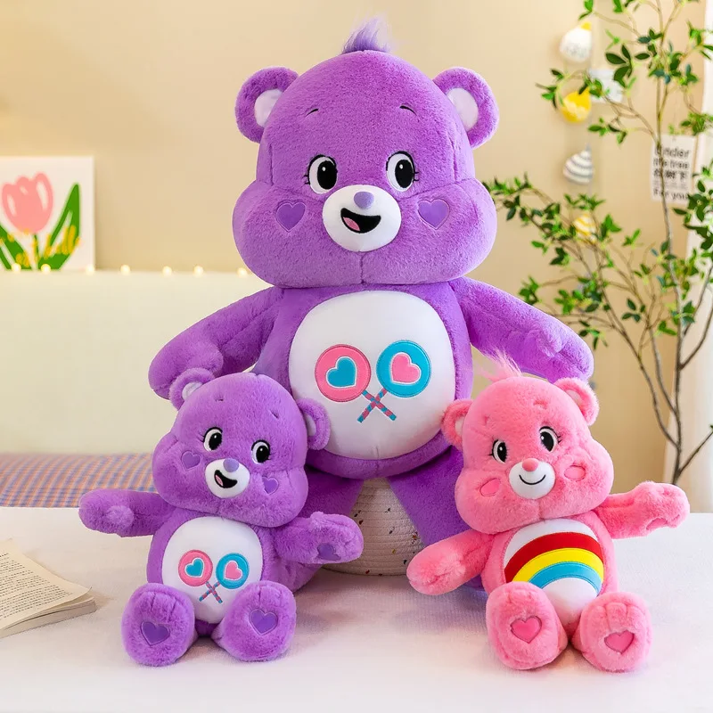 MINISO Rainbow Bear Plush Toys Lovely Cartoon Care Bears Plush Toy Teddy Bear Stuffed Dolls Homdecor Sleeping Plush Pillows Gift