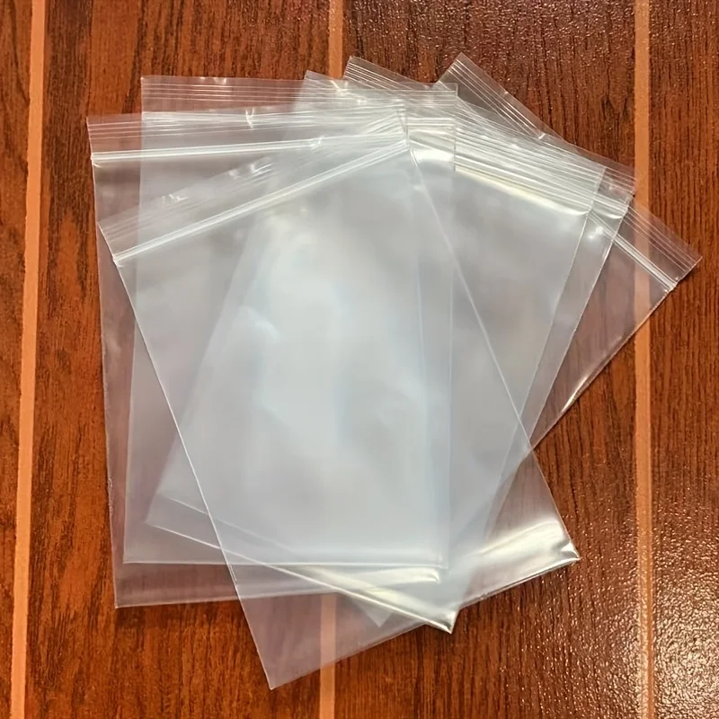 10 pcs, thickened PE zipper-type transparent self-sealing bag, reusable sealed bag, suitable for storage and storage of small items, item packaging