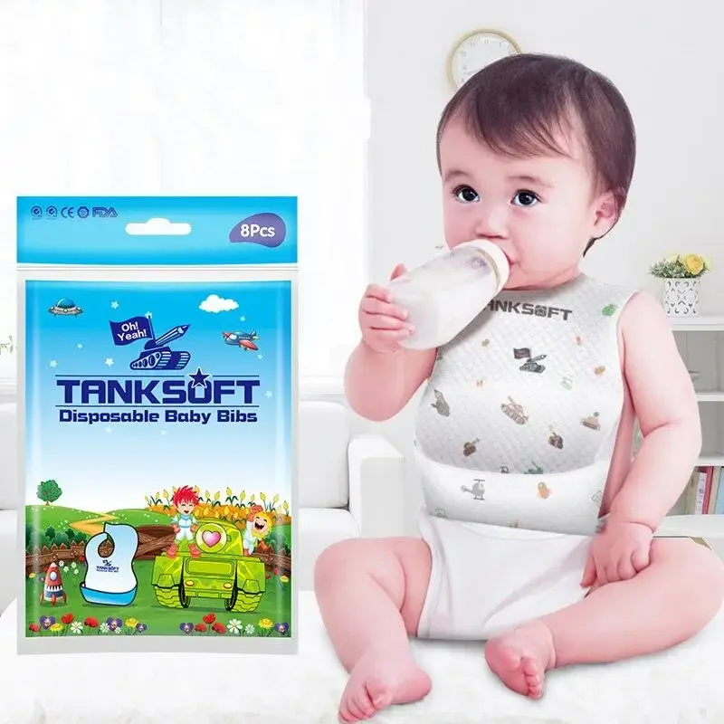 

8 шт./лот, одноразовые детские нагрудники, фартук для кормления, милая бандана для младенцев, нагрудник для девочек и мальчиков, нетканый шарф с героями мультфильмов, дорожные нагрудники, салфетки для отрыжки