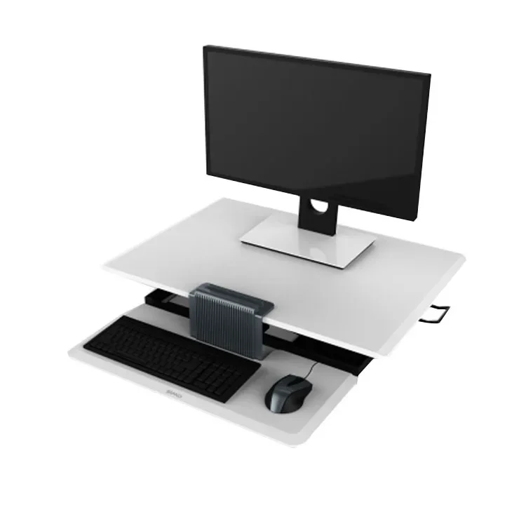 

Black Bureau Pc Desk Computer Table Sit To Stand Desk Converter With Keyboard