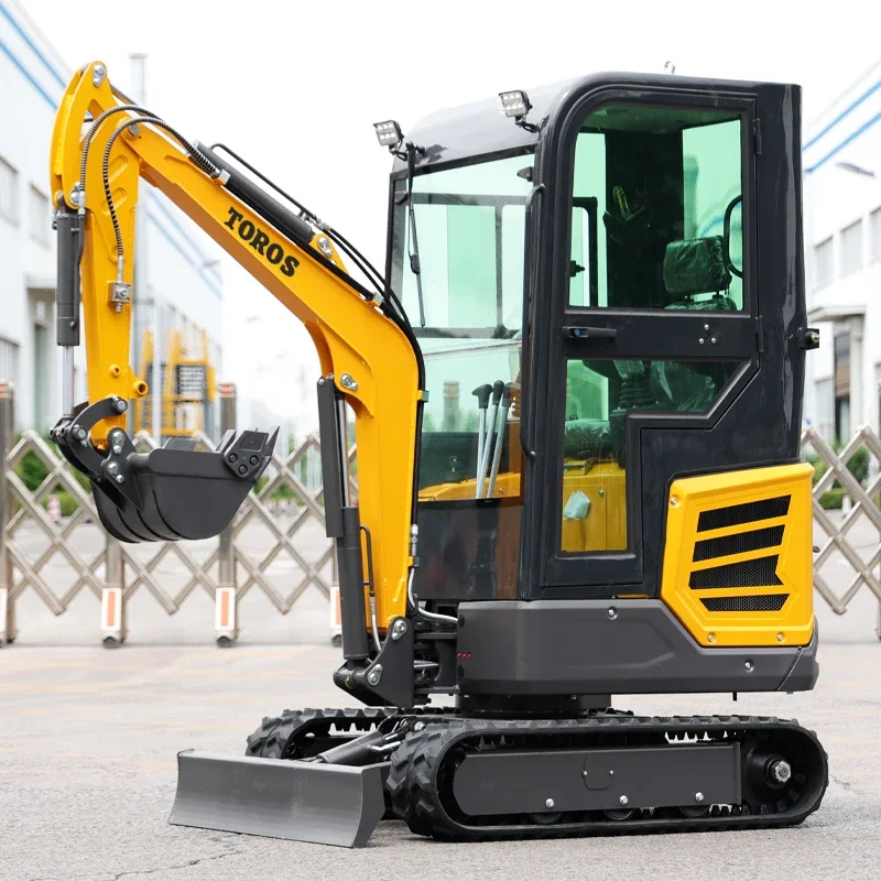 For1.8 Agricultural Hydraulic Mini Excavator 1800KG Crawle Small Digger 2ton Kubota Excavators Factory Customization