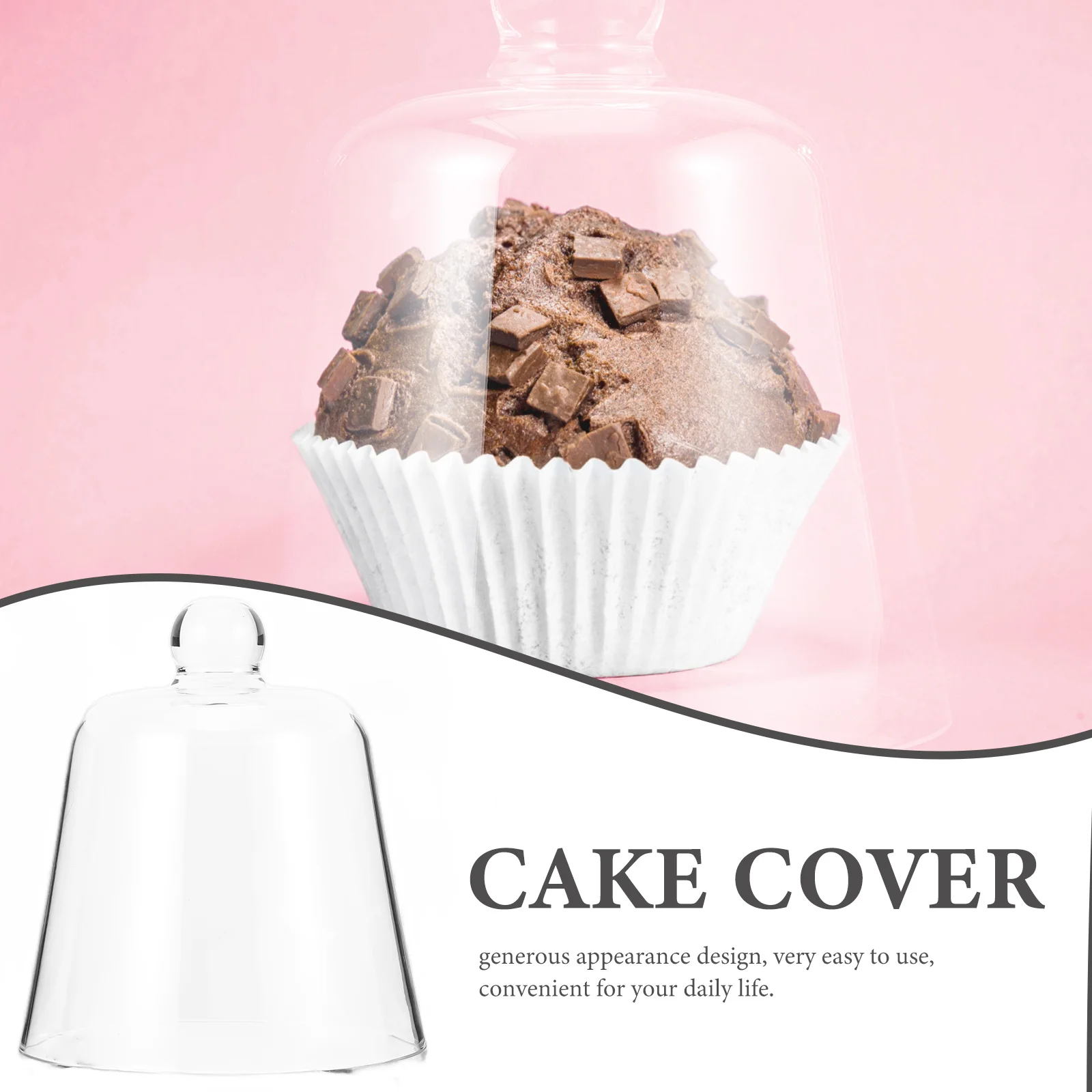 

Dessert Cake Cloche Dome Clear Cupcake Cover Transparent Covers for Food Protector