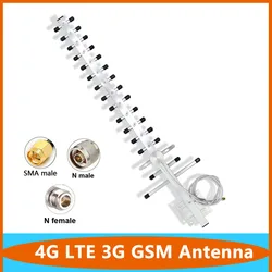 Antena Wi-Fi Direcional ao ar livre Repetidor de dados sem fio Reforço de sinal de presunto com SMA N, 4G LTE, 3G, GSM, 28dbi