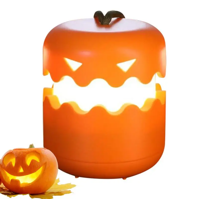 Pumpkin Lights Foldable Pumpkin Night Light With Lanyard Portable Halloween Decorations 360 Degree Beam Angle Pumpkin