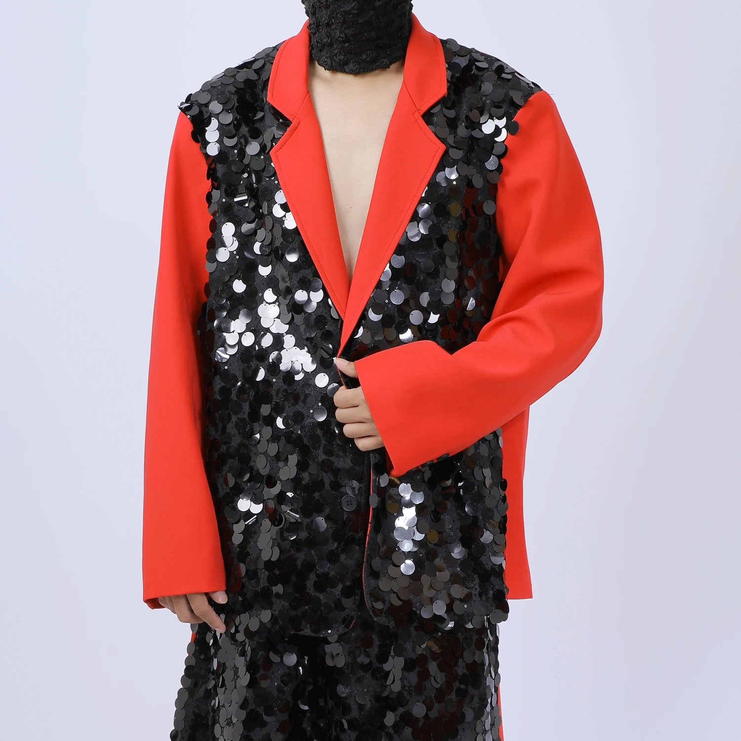 Men's 2025 Autumn New Suit Jackets Cropped Pants Fashion Sets High-End Light Luxury Sequin Design 2pcs Sparkling Two-Piece Sets