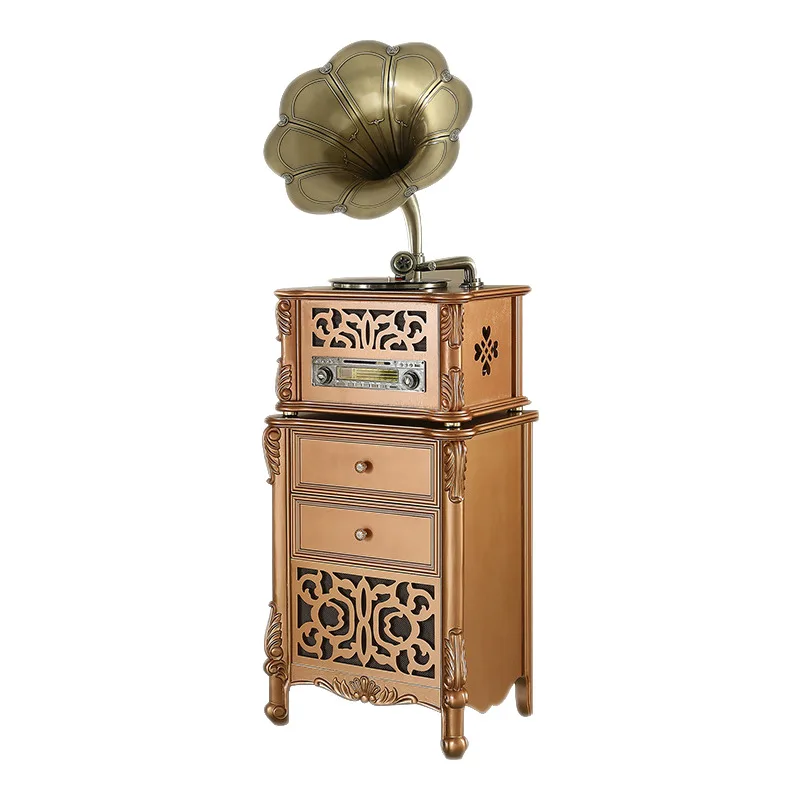 Retro phonograph tall antique ornament European record player old-fashioned record player creative gift bluetooth big stereo