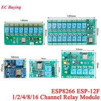 ESP8266 1/2/4/8/16 Channel Way Wireless Relay Module AC/DC 5V/7-28V/5-80V ESP-12F WIFI Development Board Power Supply