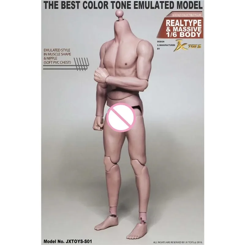 Nova escala 1/6 figura do corpo masculino militar corpo muscular ombro estreito homem corpo s01 flexível para 12 "soldados figura de ação brinquedos