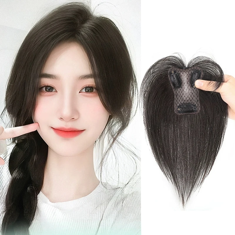 Beauty Makeup 100% Real Human Hair Bangs Clip Wispy Bangs Hair Clip Fringe with Temples Hairpieces Curved Bangs for Daily Wear