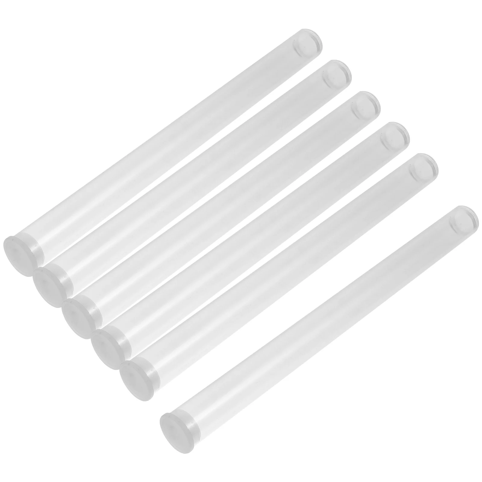 6 Pcs Incense Tube Storage Cylinder Stick Container Clear Fragrance Holder Portable Case Transparent Acrylic Tube