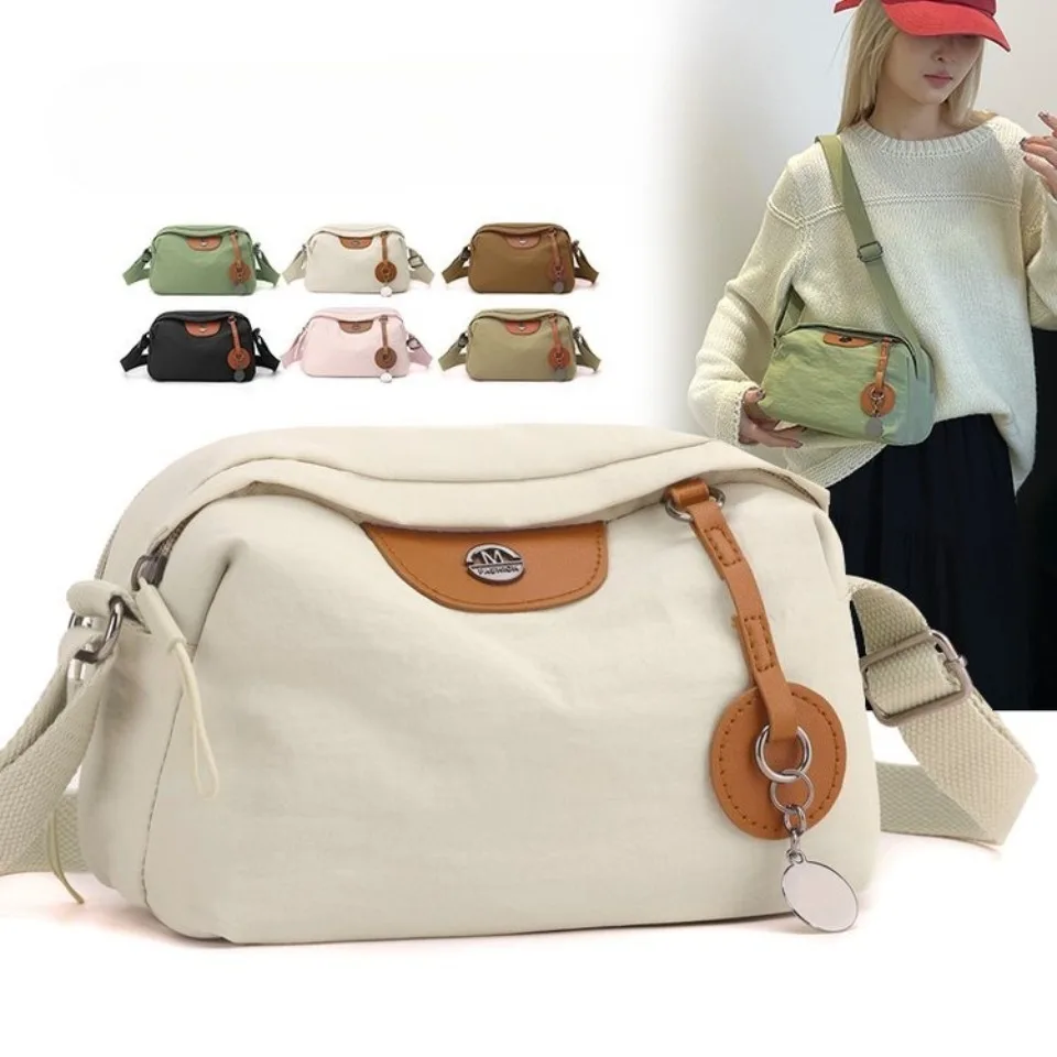 

Women's Nylon Crossbody Bag Waterproof Lightweight Shoulder Bag for Commuting Large Capacity Casual Messenger Purse