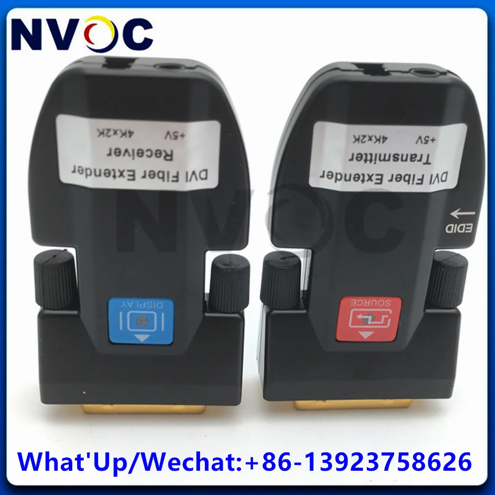 1xLC DVI Fiber Extender 1310nm Laser,1920*1200@60Hz 2KM Mini 1080P 2K DVI to Fiber Optic Converter Single Mode EDID Simplex LC