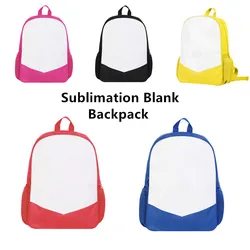 Sublimation Blank Print Students Kids 44*30*14cm Backpack for Girls Boys School Bags Set For Adult Red/Black/Blue/Yellow/Pink