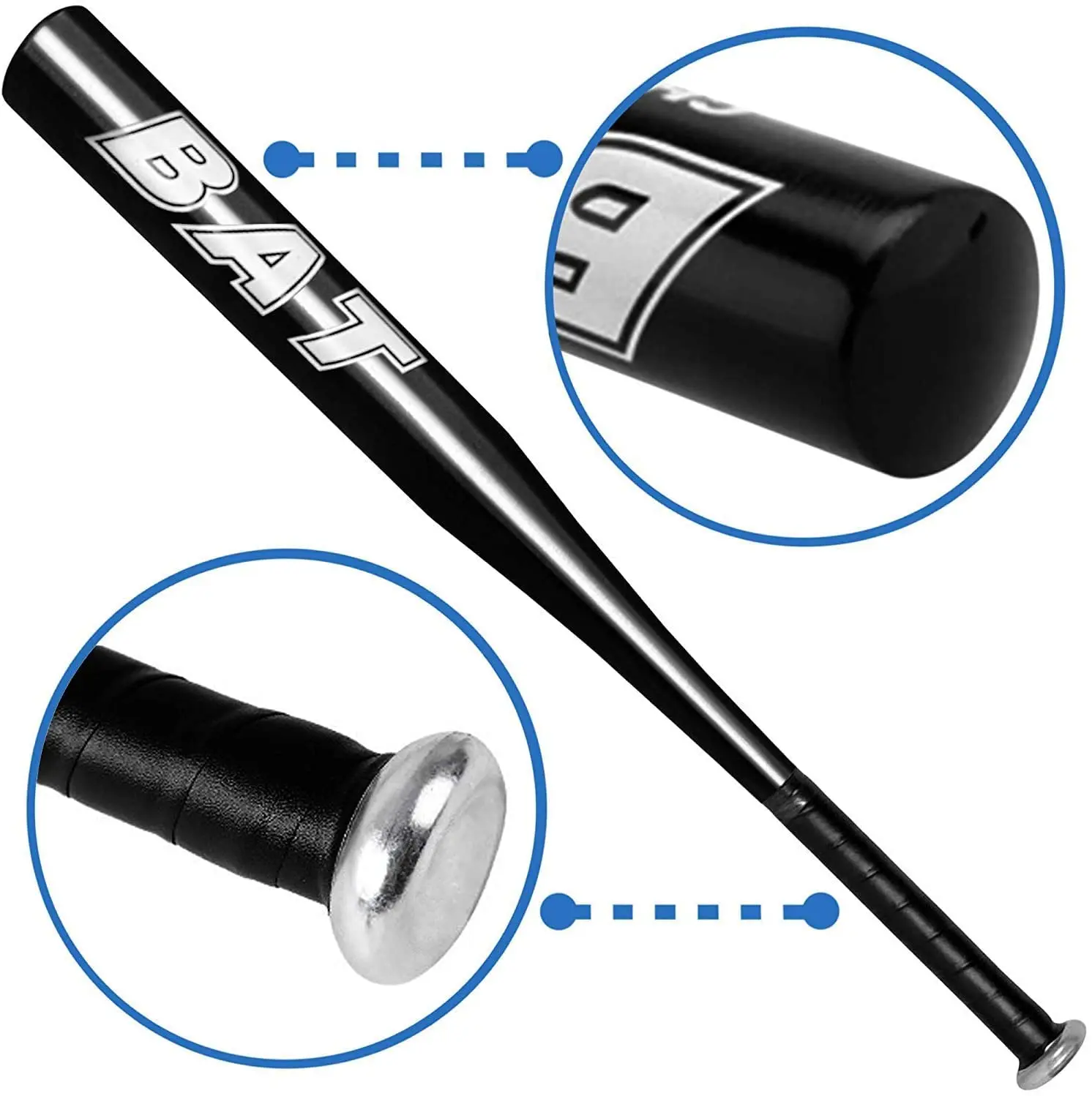 Baseball Bat Aluminum Alloy 51cm Thickened Baseball Bat for Youth Outdoor Sports Traing Home Car Defense Personal Self-Defense