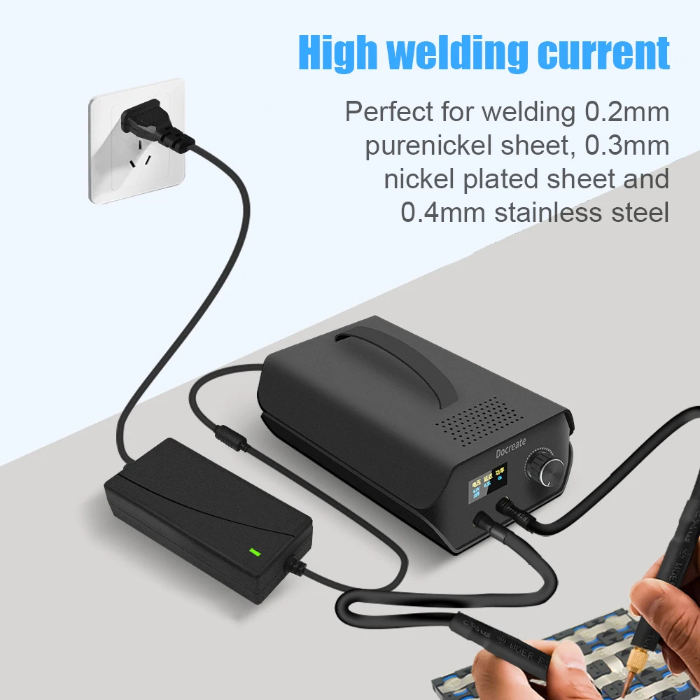 DIY Welding Equipment LCD Display Battery Spots Welding Machine 120 Gears Adjustable Farah Capacitor Lithium Battery