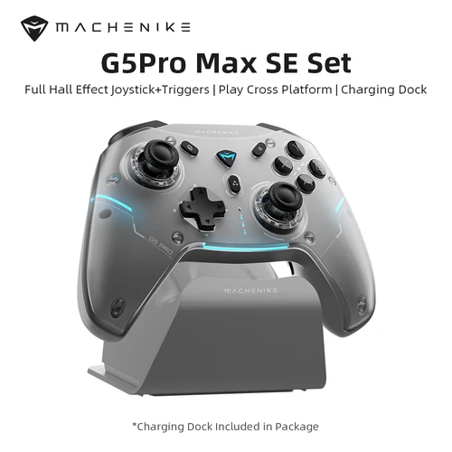 Imagen 2 del producto MACHENIKE-controlador de juegos G5Pro Max SE con base de carga, Joysticks de efecto Hall opcionales, activadores, luz RGB, inalámbrico
