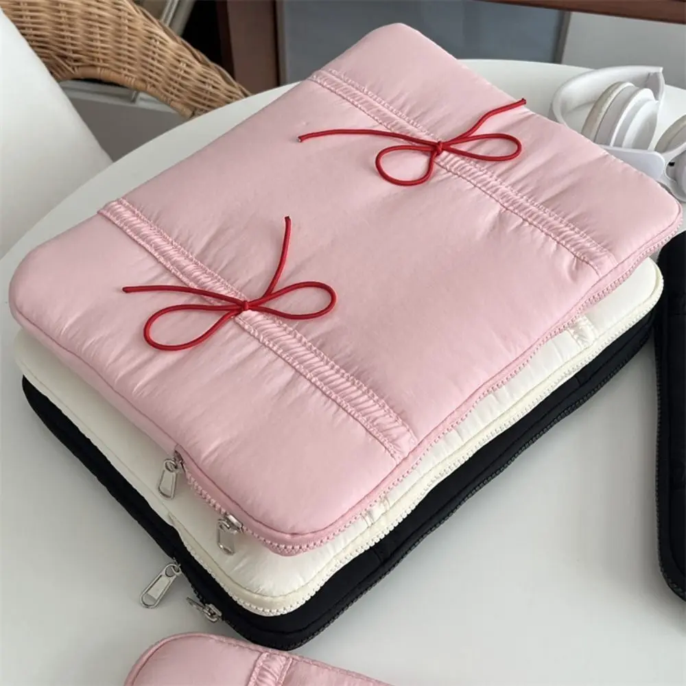 

Защитный чехол для планшета Sweet Bow, большая вместительная сумка для хранения компьютера с вышивкой, пухлый легкий чехол для ноутбука, рабочий чехол