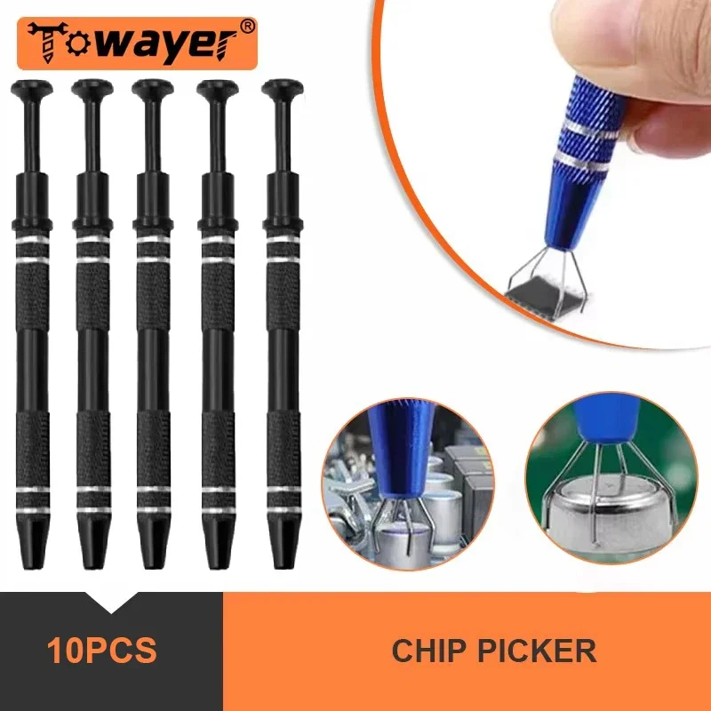 Chip Picker Four-jaw Electronic Component IC Grabber BGA Chip Picker Electronic Part Grabber Electronic Repair Tool