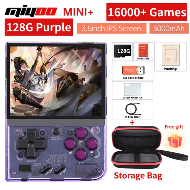 Imagem -02 - Miyoo-mini Plus Handheld Game Console v3 Retro Game Video Console 128gb Cortex-a7 Sistema Linux 3.5 Tela Ips