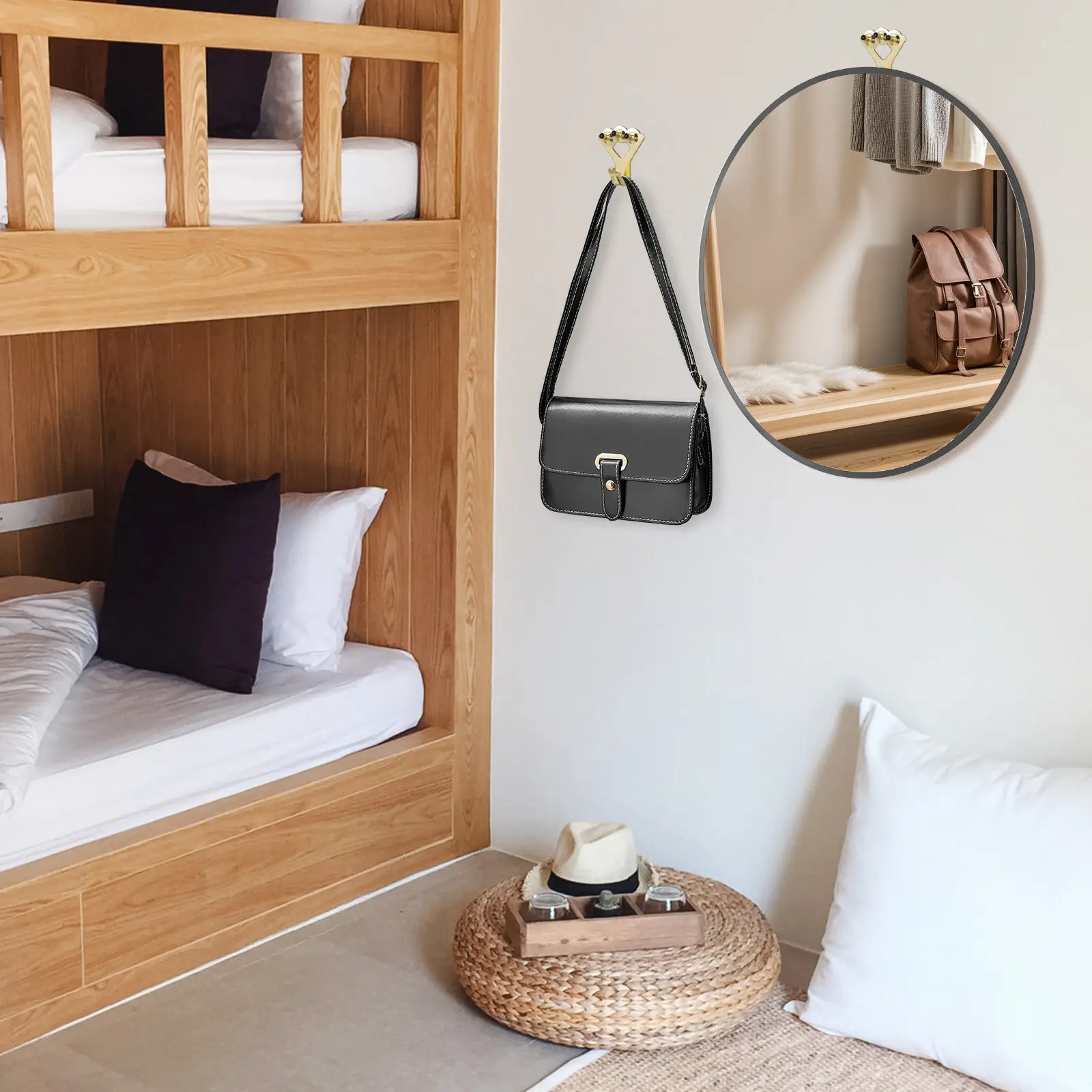 20Pcs Picture Hooks Retro Finish Heavy Duty Frame Hangers for Wall Mounting Drywall Plaster Concrete Photo Hangers Hardware Kit