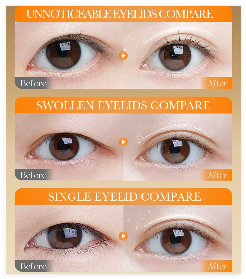 2025 Nuovo Invisibile Doppia Palpebra Penna Modellante Crema Occhio Grande Non Colla Trasparente Super Stretch Piega Sollevamento Occhi Styling MakeupTools