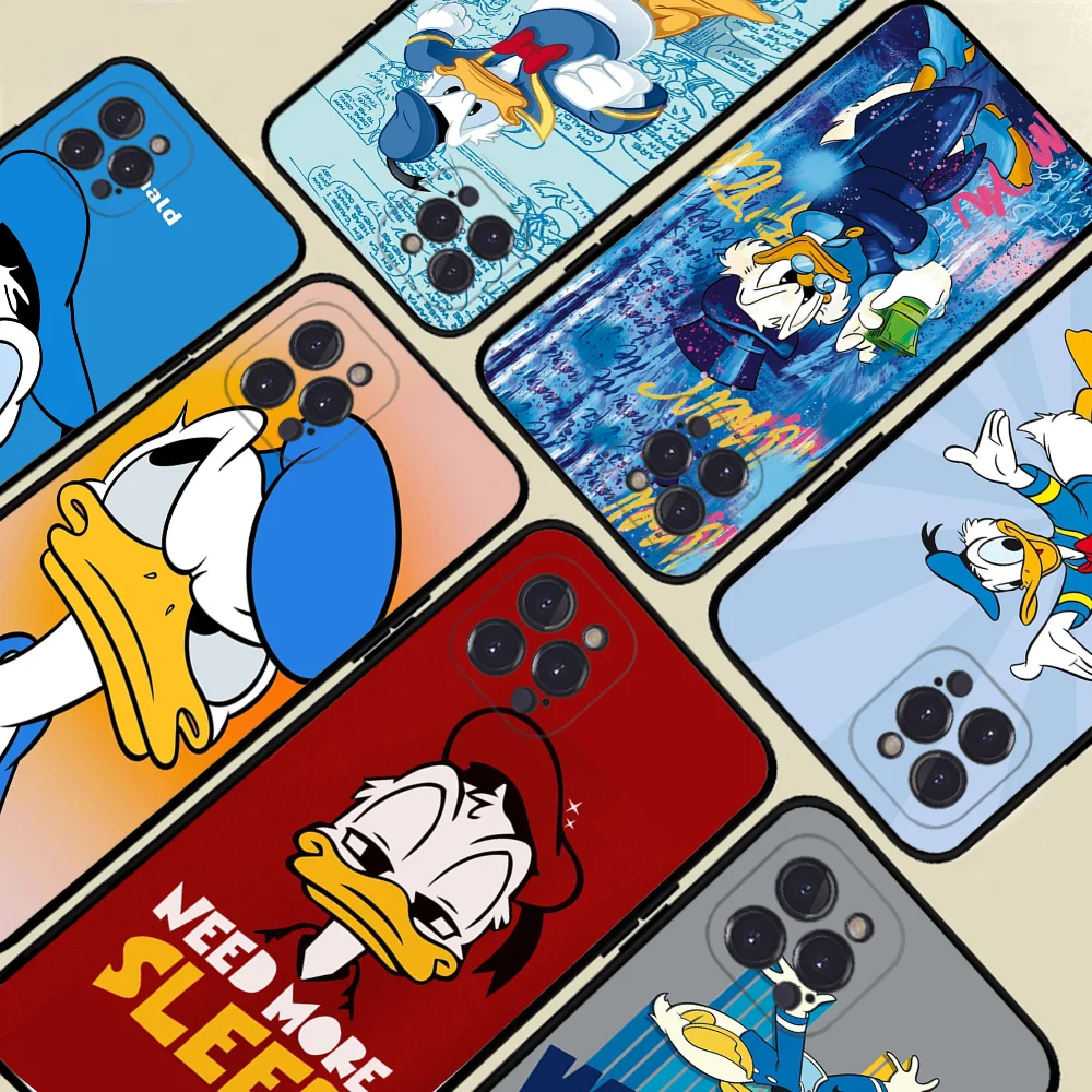 D-Donald Duck Phone Case For IPhone 16 15 8 7 6 6S Plus X SE XR XS 14 11 12 13 Mini Pro Max Mobile Case