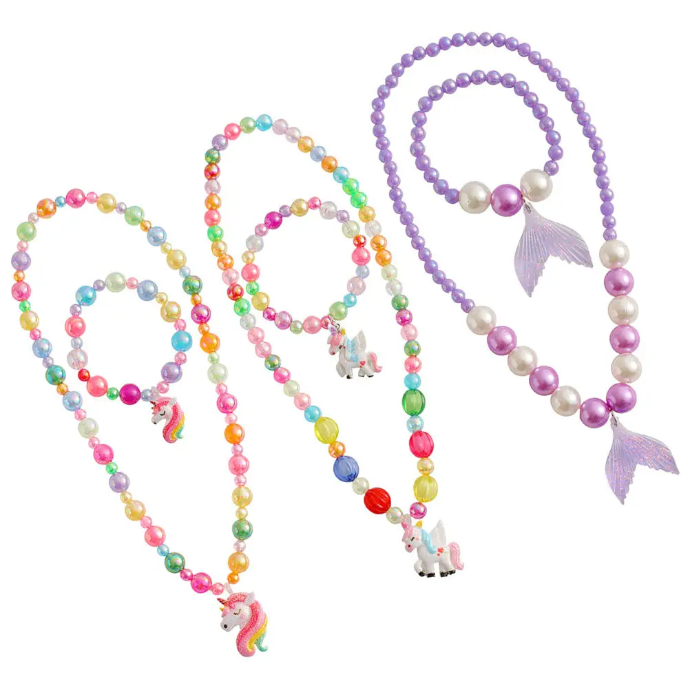 conjunto-de-joias-com-micangas-para-criancas-3-conjuntos-para-meninas-resina-plastico-colar-pulseira-festa-de-aniversario-acessorio-de-fantasia-menina-pequena-unicornio