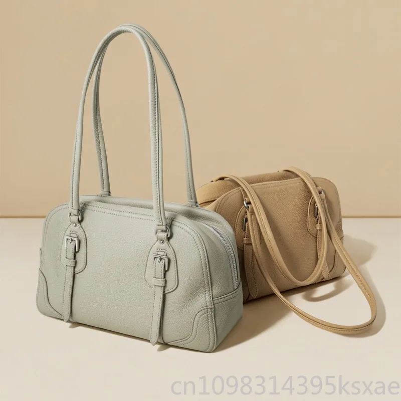 Women's Tote Bag with Top-Grain Cowhide Leather Convertible Shoulder Crossbody Large Capacity Work Commuter Daily