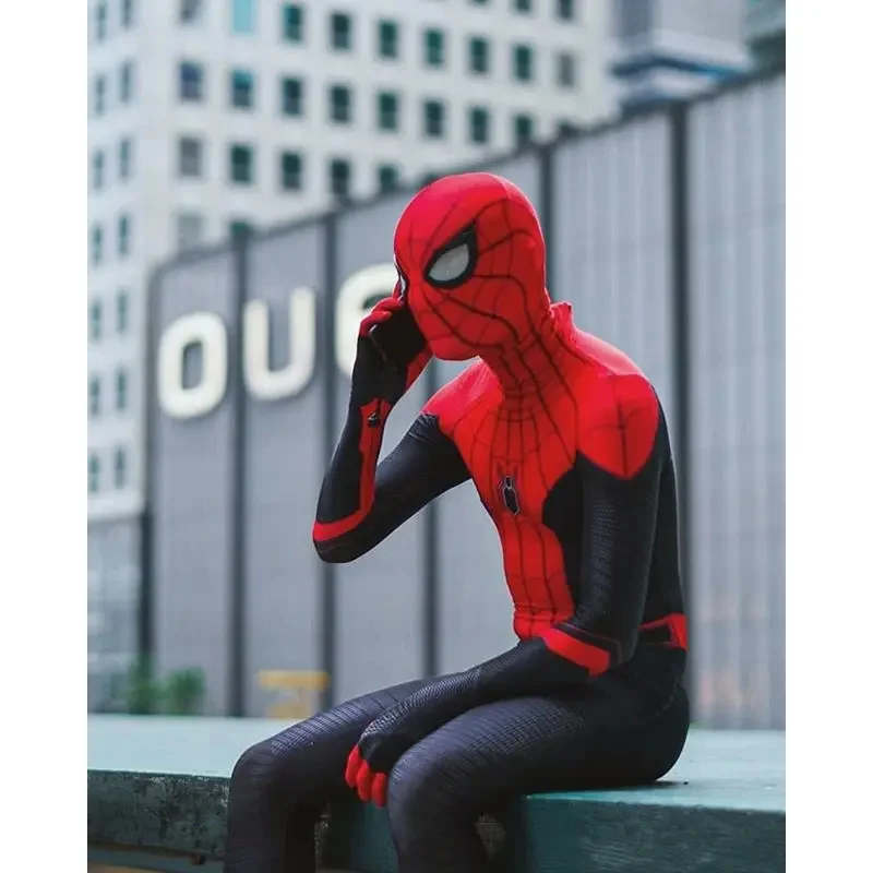 Traje de halloween zentai longe de casa adulto crianças cosplay terno super-herói macacão festa macaco para homem