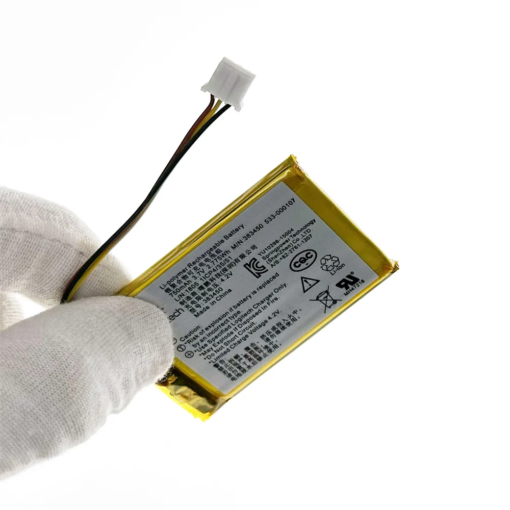 Brand New Replacement Battery 533-000107 750mAh 2.775Wh Battery For Logitech S100 S00149 Far East 383450 Batteries +Tools