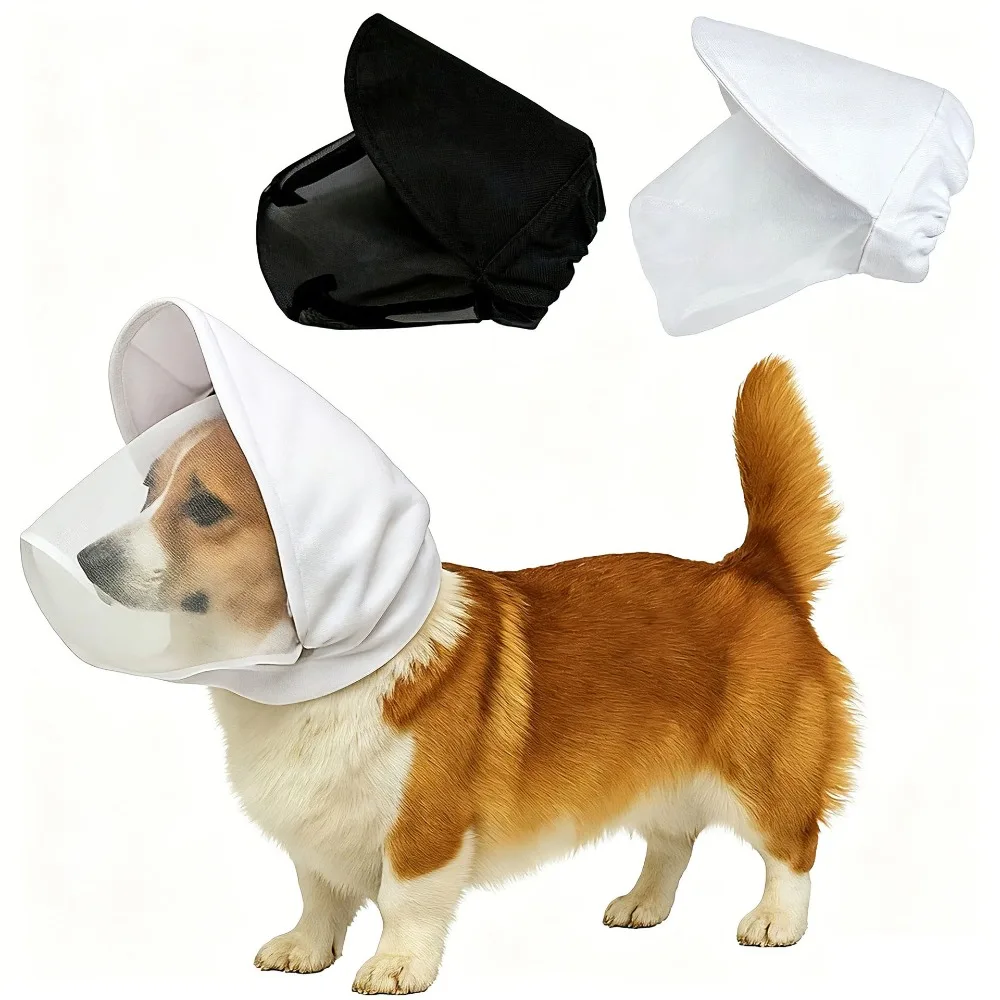 Dog Mask for Outdoor Safety - Mesh Field Guard for Protection Against Foxtails, Grass Seeds and Debris,Adjustable Buckle Design