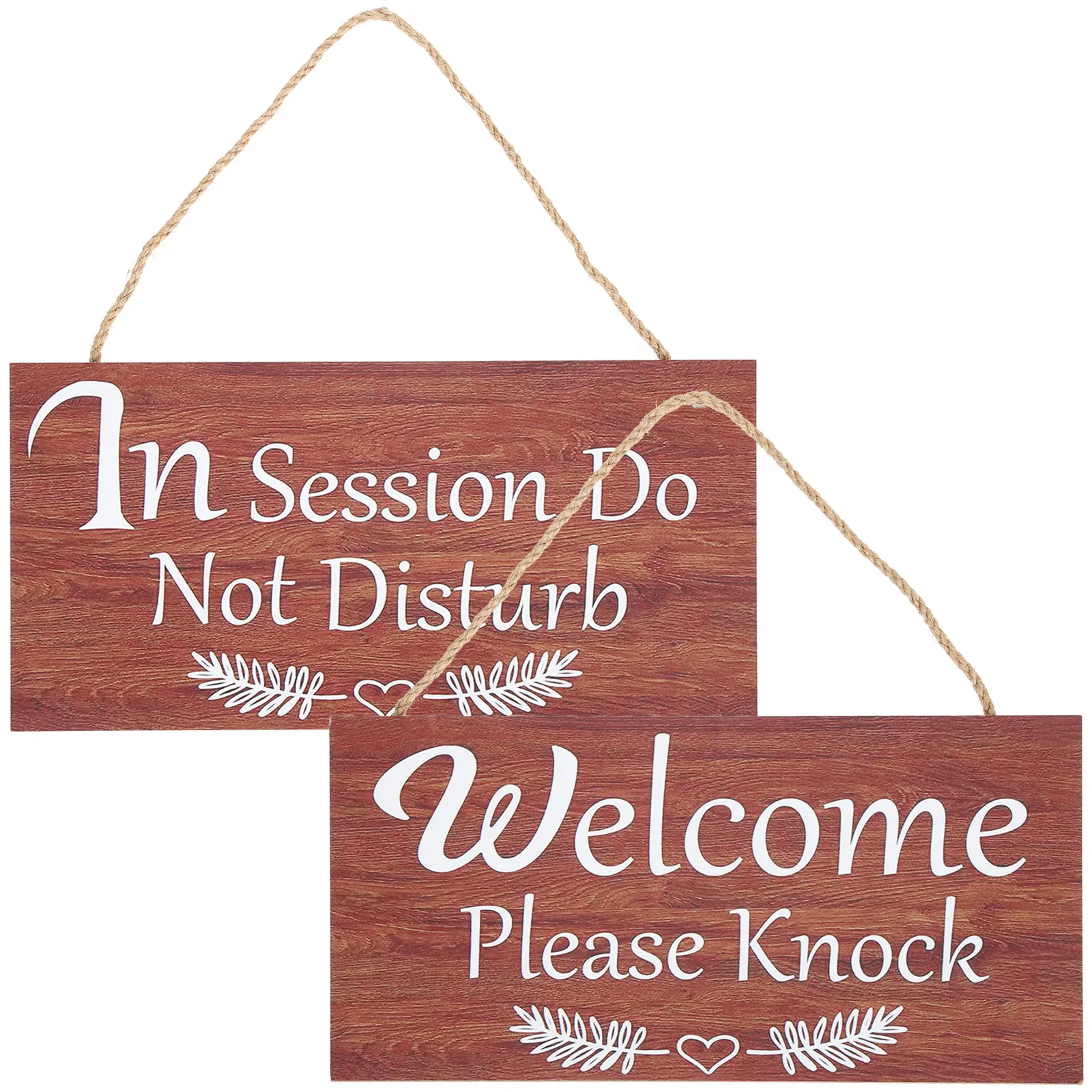 in Session Do Not Disturb Wooden Door Sign Office Meeting in Progress Plaque Premium Solid Wood Reversible Design Modern Rustic