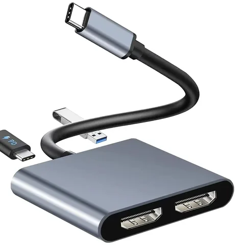 EQP Адаптер USB C на два HDMI 4K